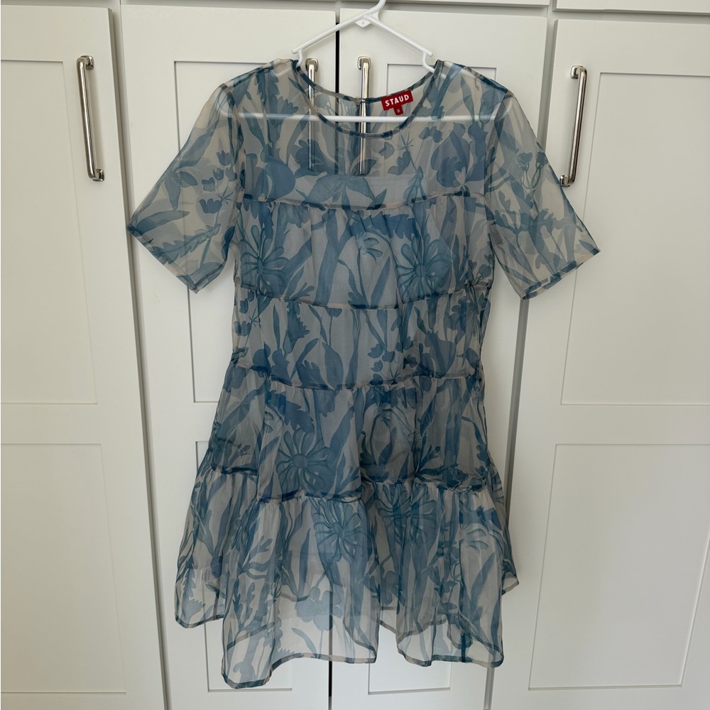 STAUD Hyacinth Mini Tiered Dress